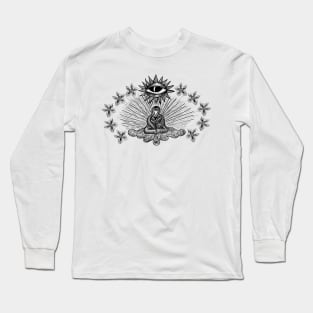 Psychedelice line art - Spirtual art Long Sleeve T-Shirt